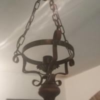 Lampadario ferro battuto