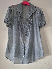 Camicia BENETTON a righe bianco e blu