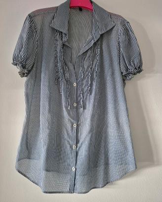 Camicia BENETTON a righe bianco e blu