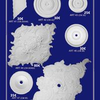 Rosoni medaglione in gesso soffitto lampadario