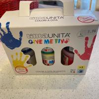 Colori a dita 6 vasetti, lavabile