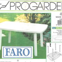tavolo bianco in plastica da giardino Progarden