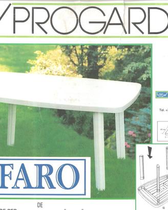 tavolo bianco in plastica da giardino Progarden