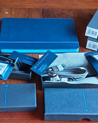 3 Accessori PIQUADRO Blue Square e Quaderno NUOVI