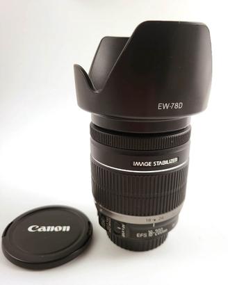 OBIETTIVO CANON EFS 1 -200 F 3.5 5.6 IS DA NEGOZIO