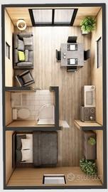 Ampio bilocale luminoso ad Albiate