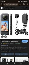 insta 360 action cam x3 moto con stick cover 