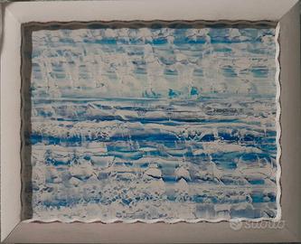 Quadro mare ,olio su legno 23 x 29 con cornice