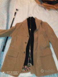 giacca in camoscio da uomo con gilet in lana inter