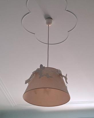 lampadario per cameretta con farfalle