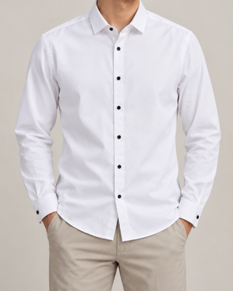 Camicia uomo M bianca no stiro stretch