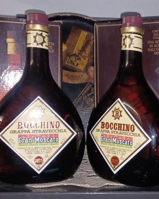 2 RARE GRAPPA BOCCHINO STRAVECCHIA GRAN MOSCATO