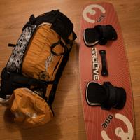 kitesurf (tavola con sacca e kite)