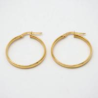 Orecchini a cerchio in oro giallo 18 kt A.431
