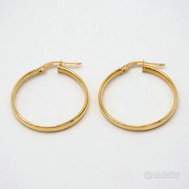 Orecchini a cerchio in oro giallo 18 kt A.431