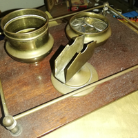 Set da scrivania legno e ottone