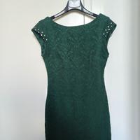 Abito Zara damascato verde scuro tg 42