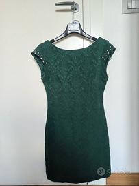 Abito Zara damascato verde scuro tg 42