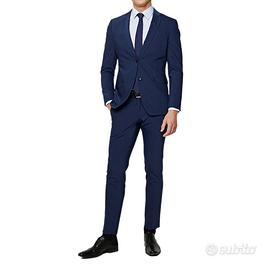 Vestito elegante blu uomo sales