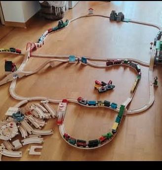 Pista in legno trenino