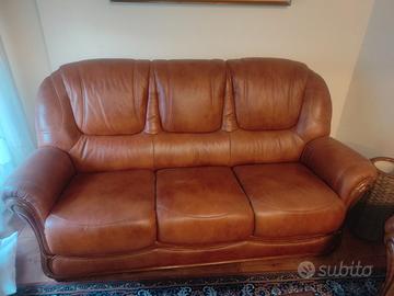 Divano 3 posti Marrone Cognac - Come nuovo