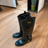 Stivali in gomma nera galosce Polo Ralph Lauren