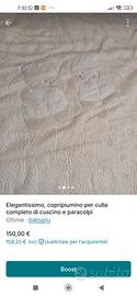 copripiumini per culla completo di cuscino