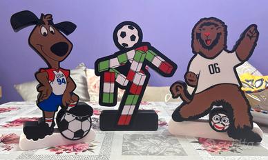 Mascotte Italia 90, Germania 2006 e Usa 94