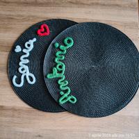 tovagliette colazione nome americane fatte a mano 