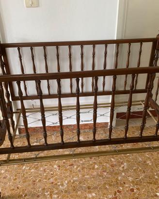 LETTINO BAMBINI / CULLA ARTIGIANALE / LEGNO NOCE