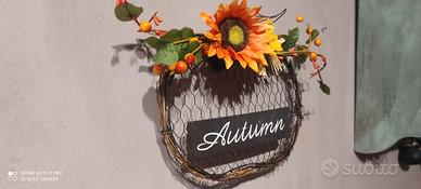 ghirlanda autunnale con luci