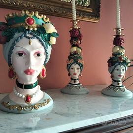Set due Candelabro con testa