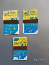 n 3 schede telefoniche sida nuove