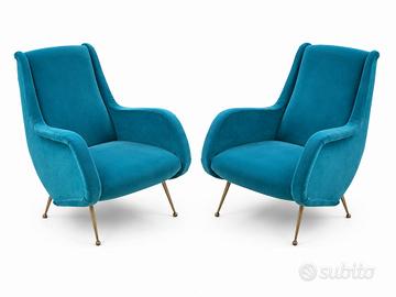 Rara coppia poltrone lounge italiane  anni ’50/’60