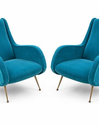Rara coppia poltrone lounge italiane  anni ’50/’60