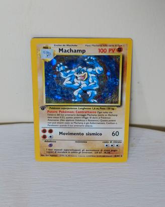 Carta Pokemon Machamp olografico 1ª edizione