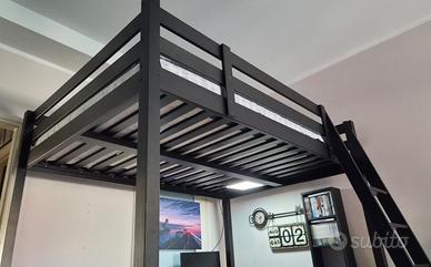 Letto a soppalco nero, 1 piazza e mezza Ikea