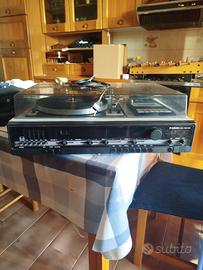 stereo radio giradischi musicassette con casse 