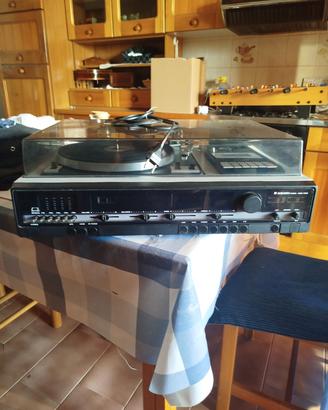 stereo radio giradischi musicassette con casse 