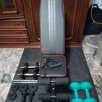 Panca + manubri palestra