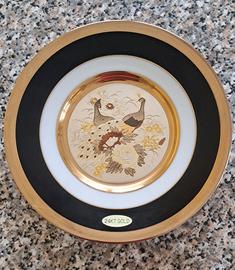 Piatto Decorativo The Art Of Chokin Oro 24 Kt Gold