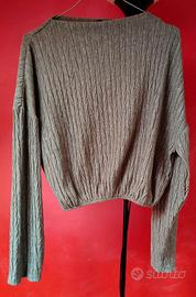 Maglione Donna grigio marrone Zara.