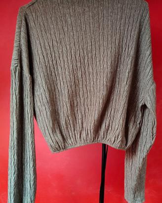 Maglione Donna grigio marrone Zara.
