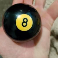 palla da biliardo n. 8 nera 