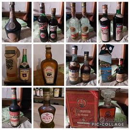15 Bottiglie liquori Vintage da collezione