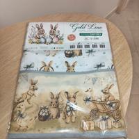 Tovaglia Pasqua no stiro per 12 persone