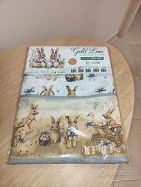 Tovaglia Pasqua no stiro per 12 persone