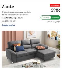 Divano letto angolare Zante mondo convenienza