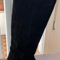 Stivali tipo camperos pelle scamosciata neri