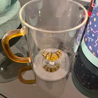 Tazze in vetro WD decoro Biscotto e Brioche